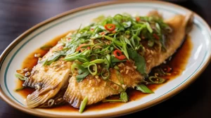 Ginger, Scallion and Soy Steamed Fish