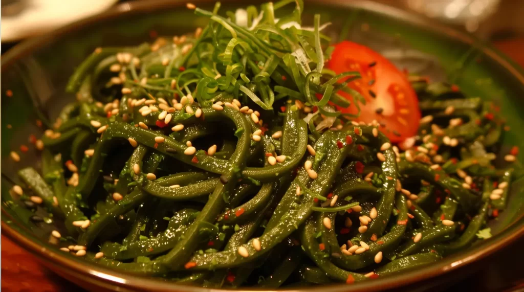 Tiger Salad with Green Tea Noodles